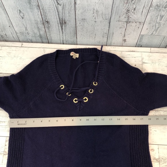 Cremieux Grommet Tie Slit Cuffs Sweater Small - Picture 7 of 11